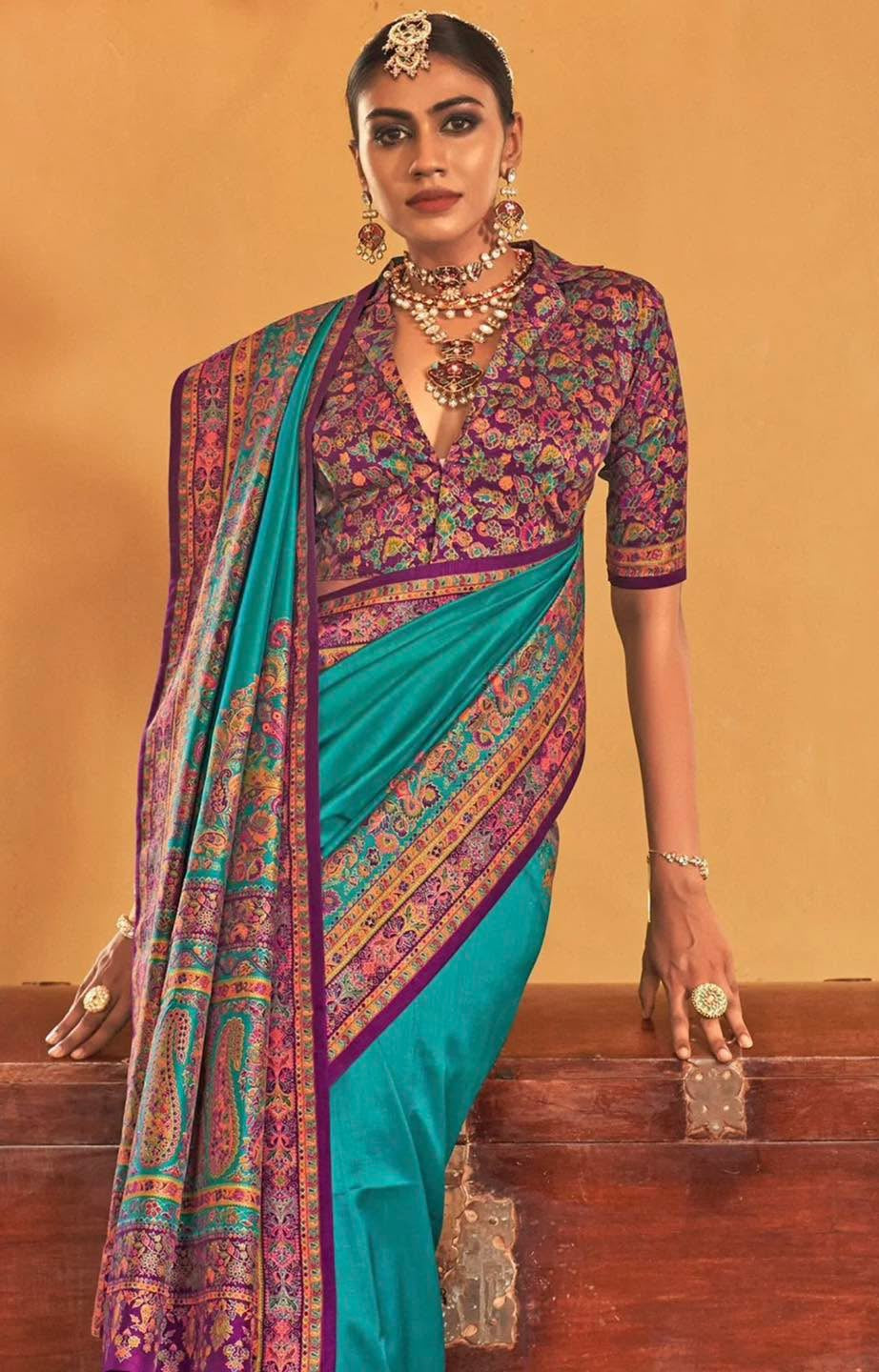 Torquoise Kani Silk