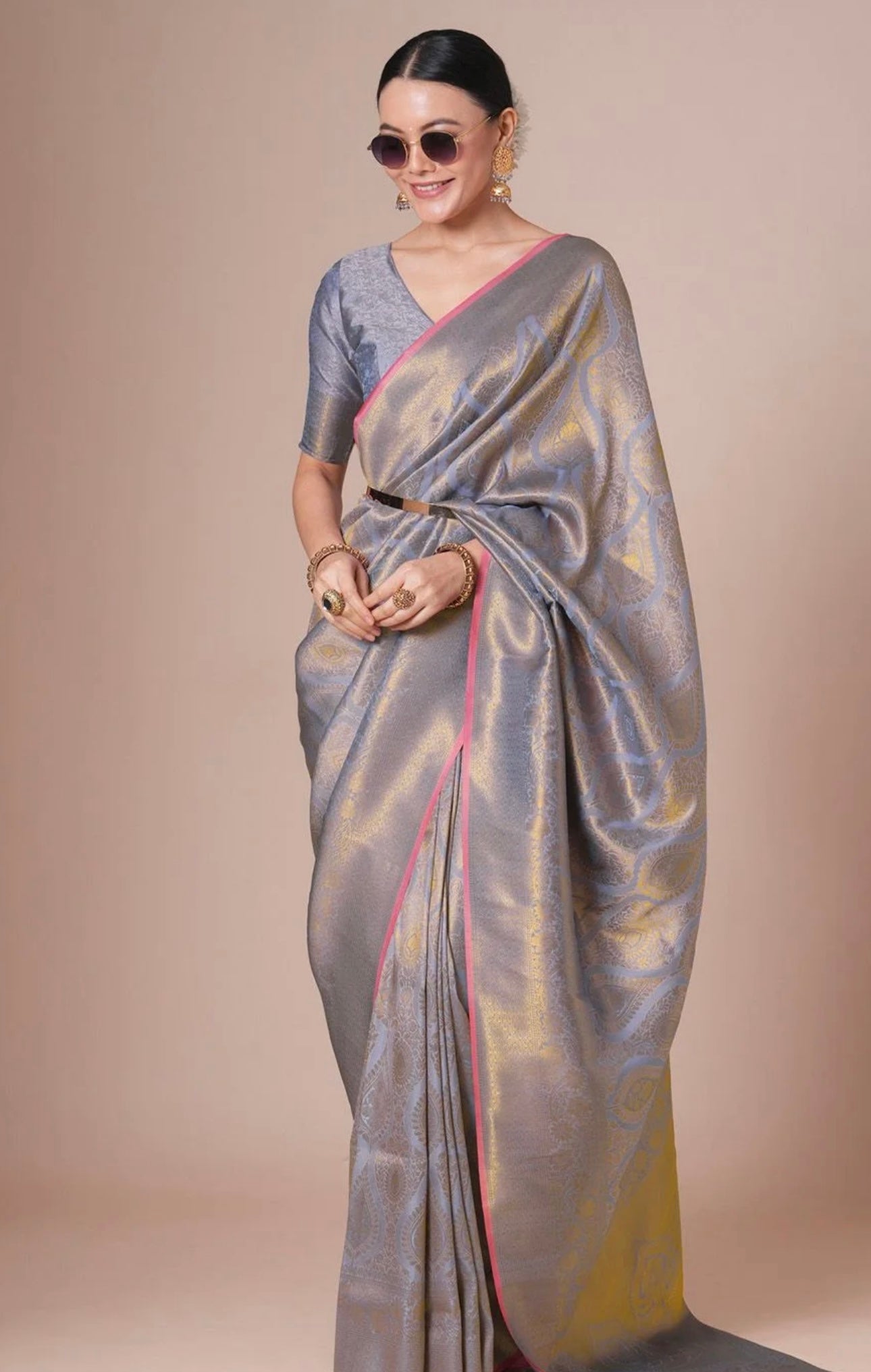 Metallic Kanjeevaram Saree