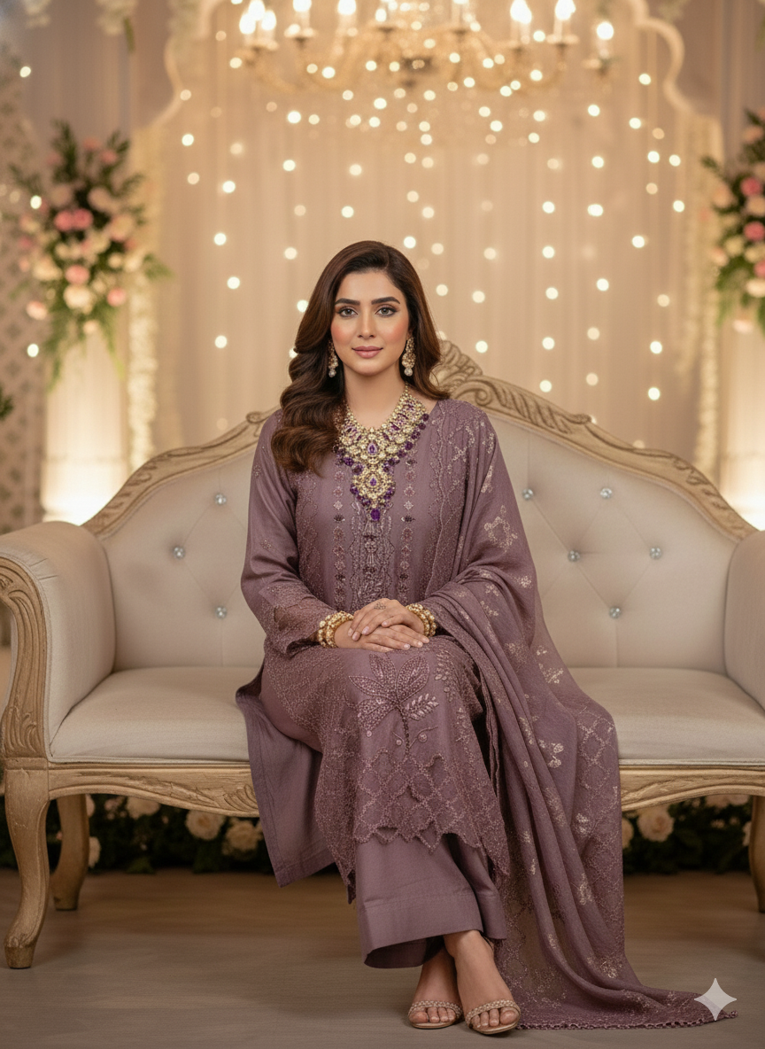 Zubaida Lavender Suit