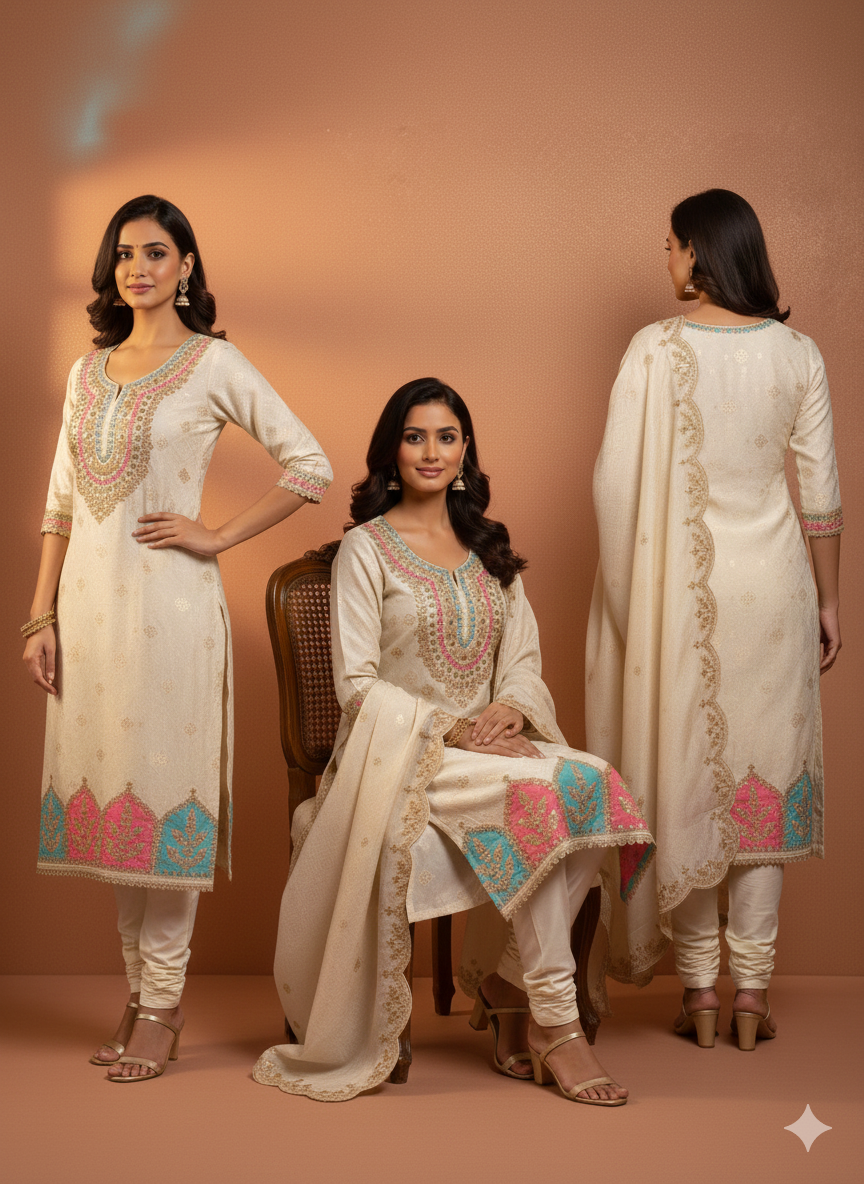 White Salwar Kameez