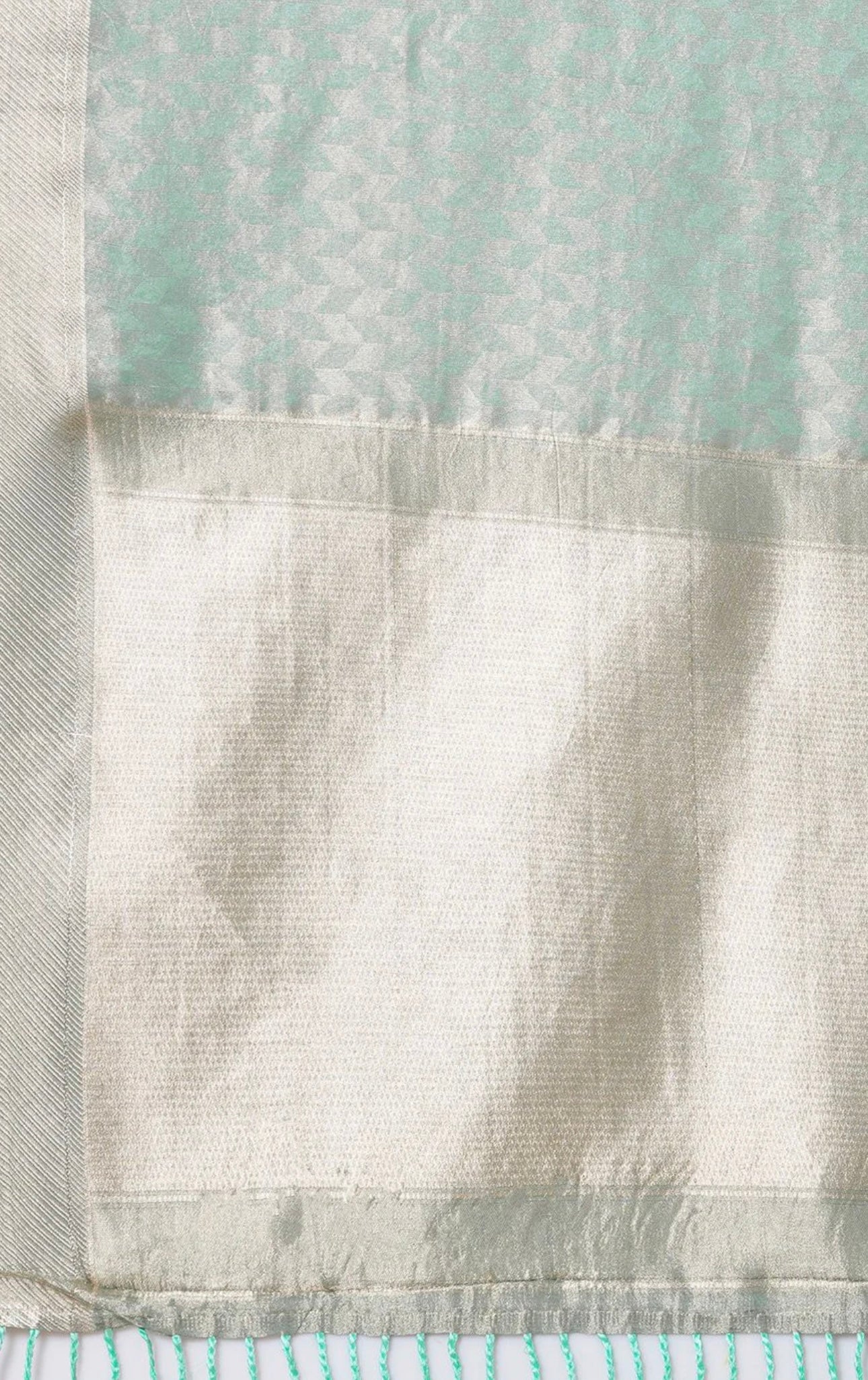 Sea green Kanjiwaram Saree