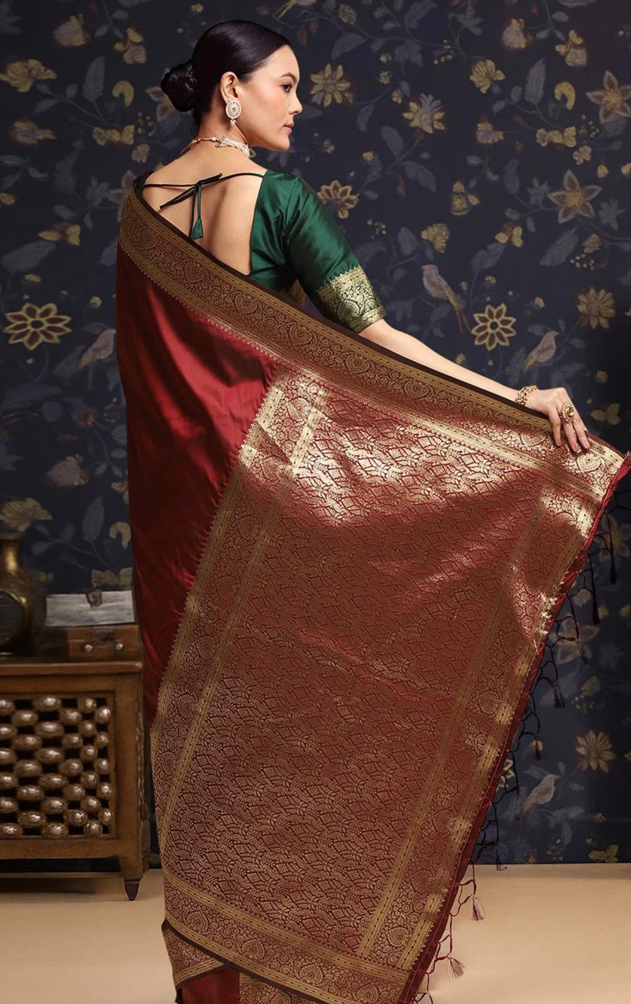 Maroon Pure Kanjeevaram