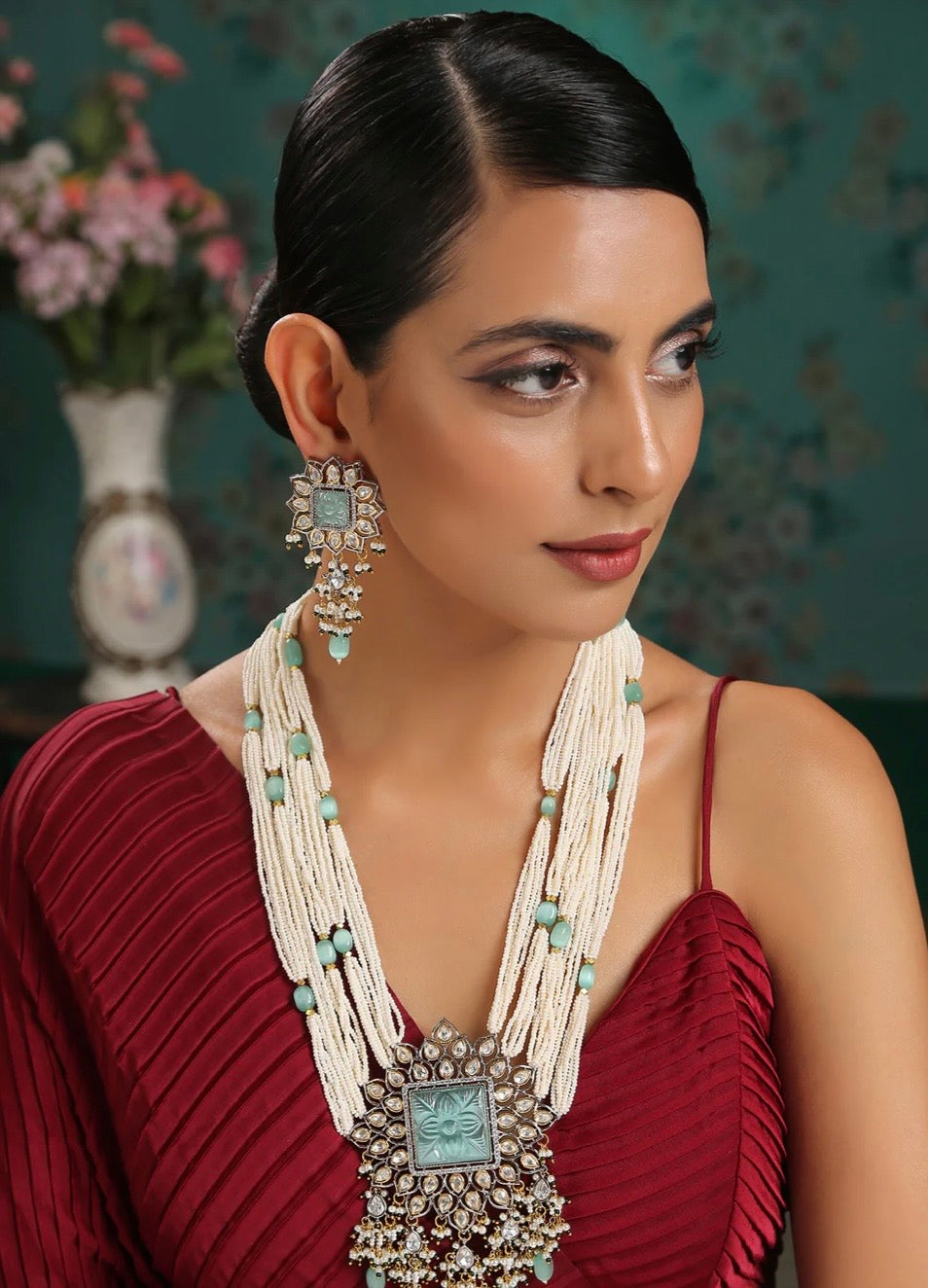 Ruhi Pearl Turquoise Set