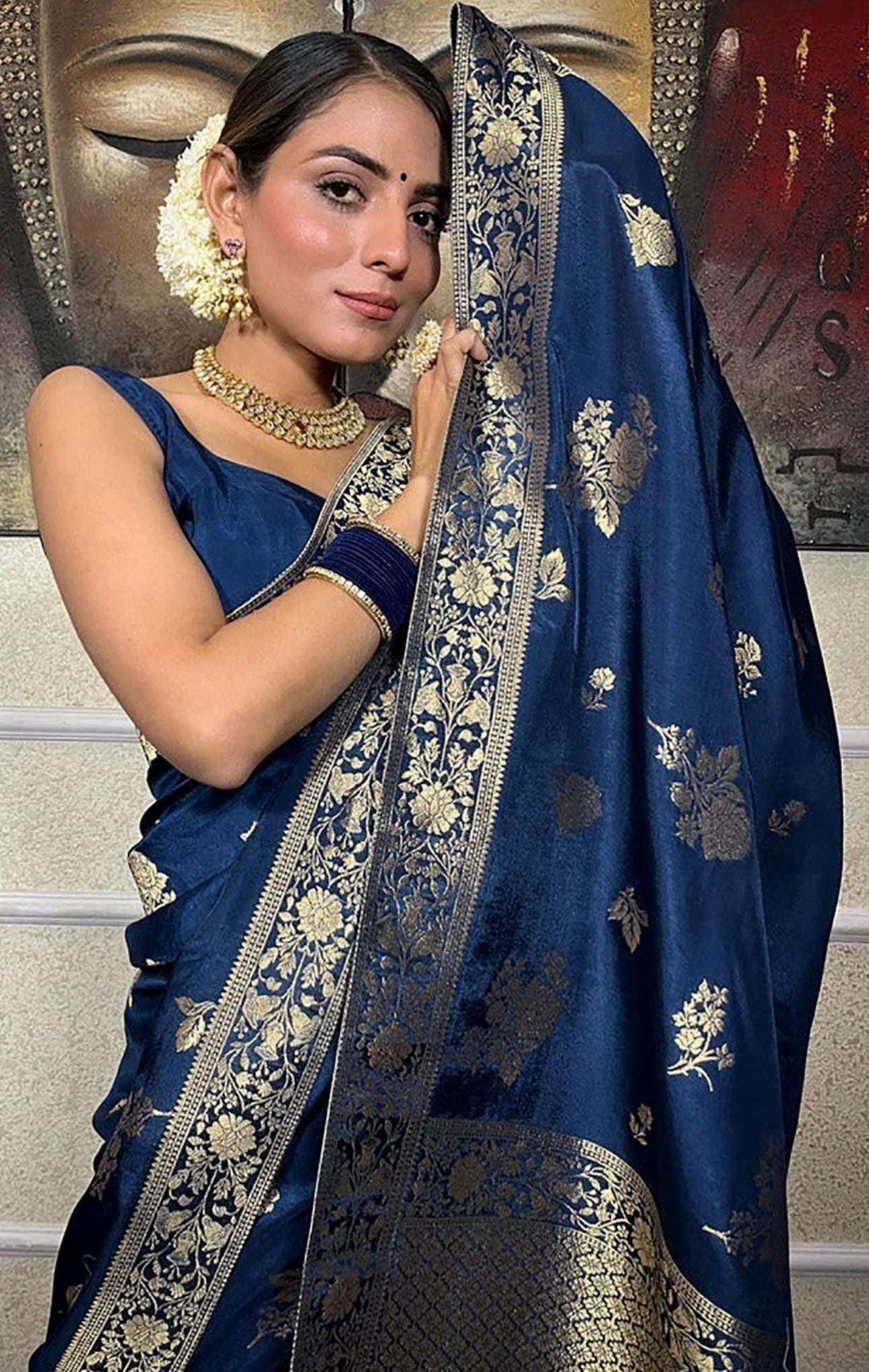 Ekectric Blue Saree