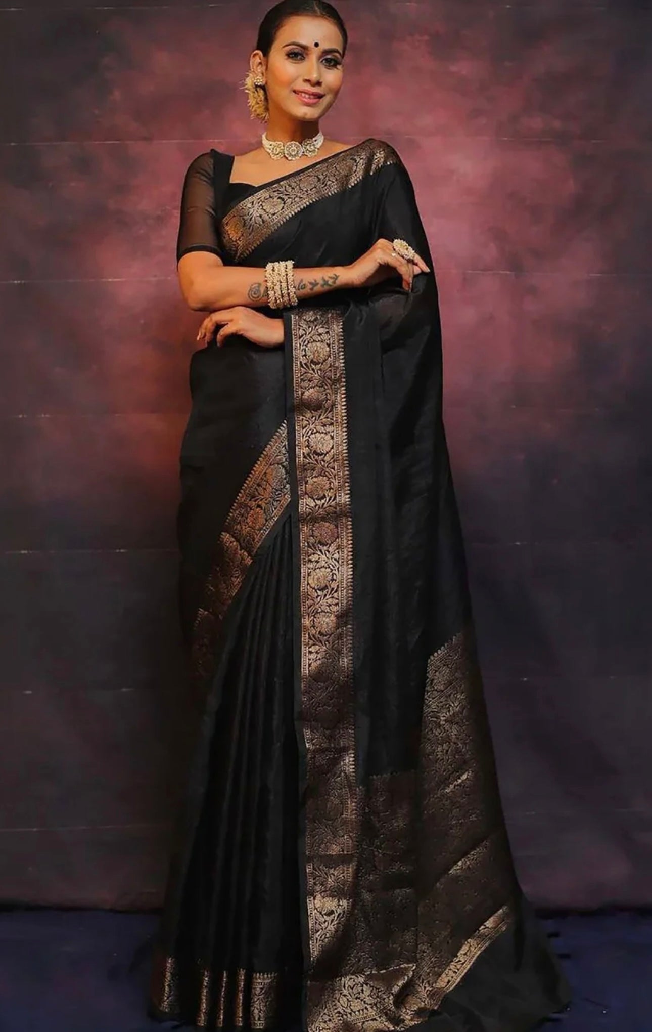 Black Patola kanjeevaram