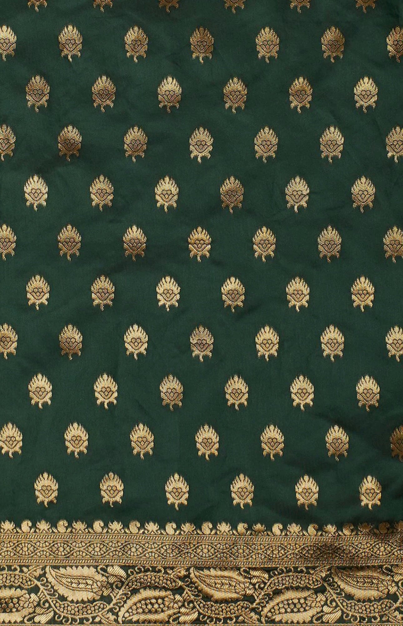 Dark Green Kanjiwaram Saree