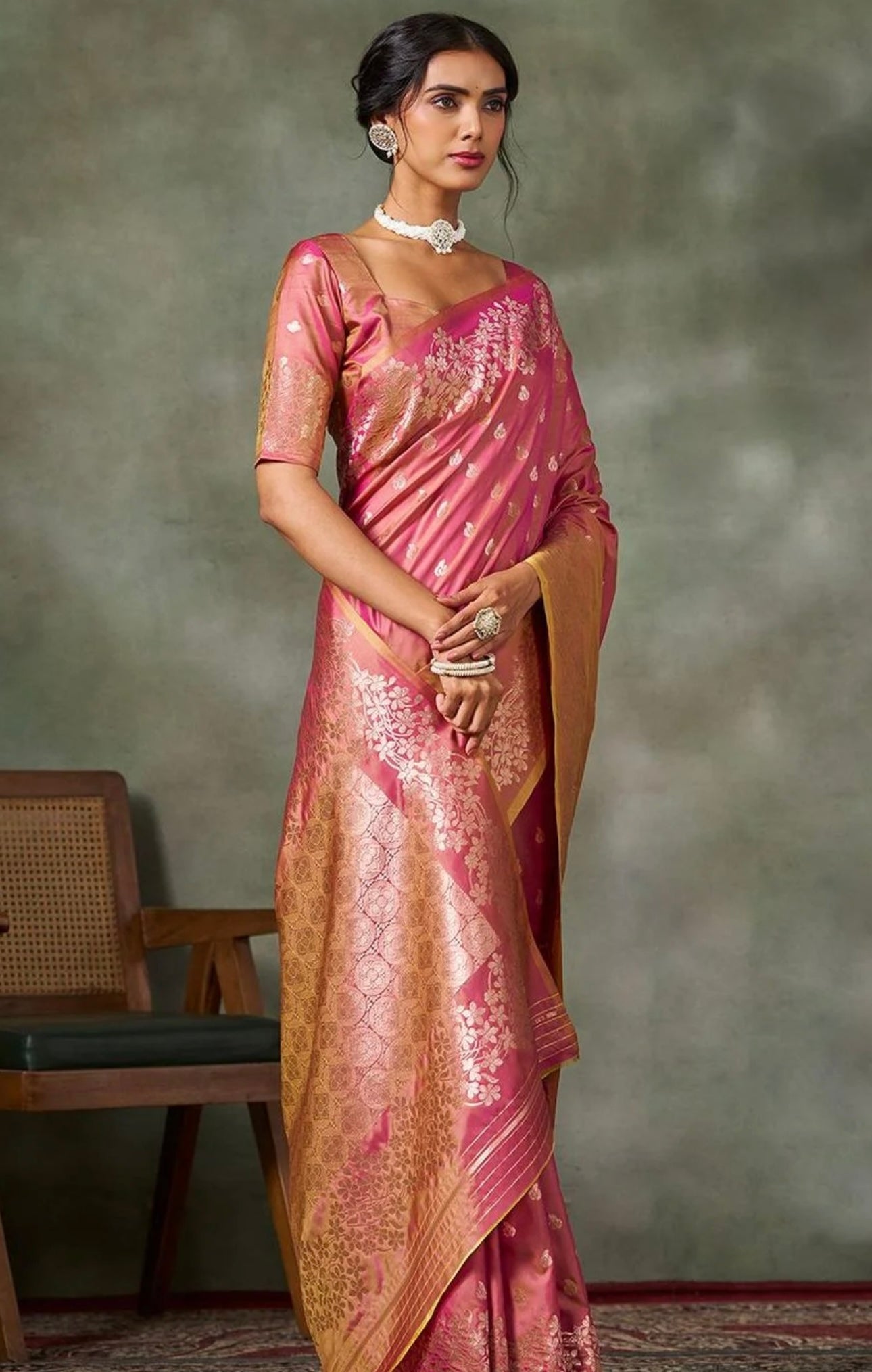 Pink Kanjeevaram