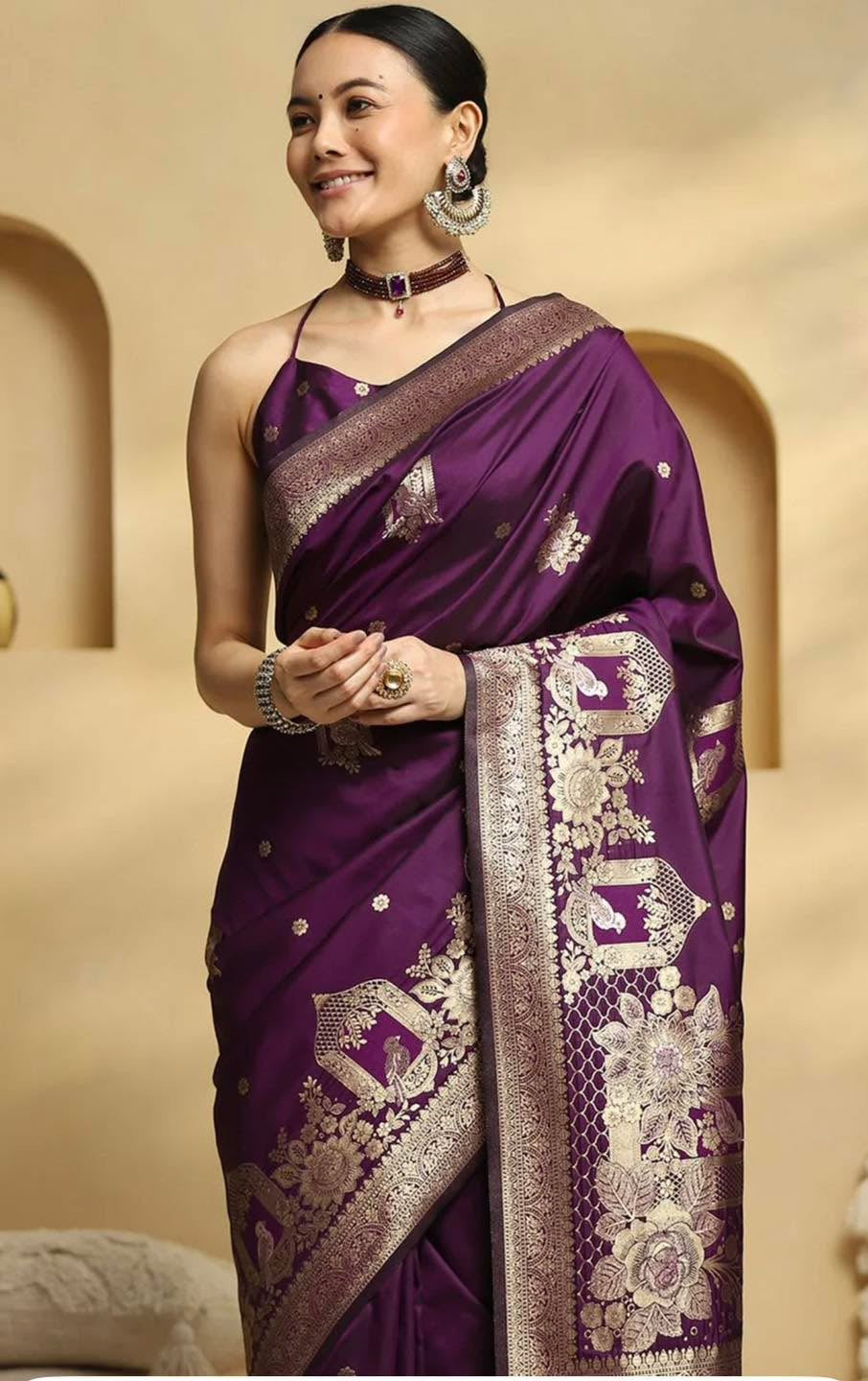 Purple Artisti Saree