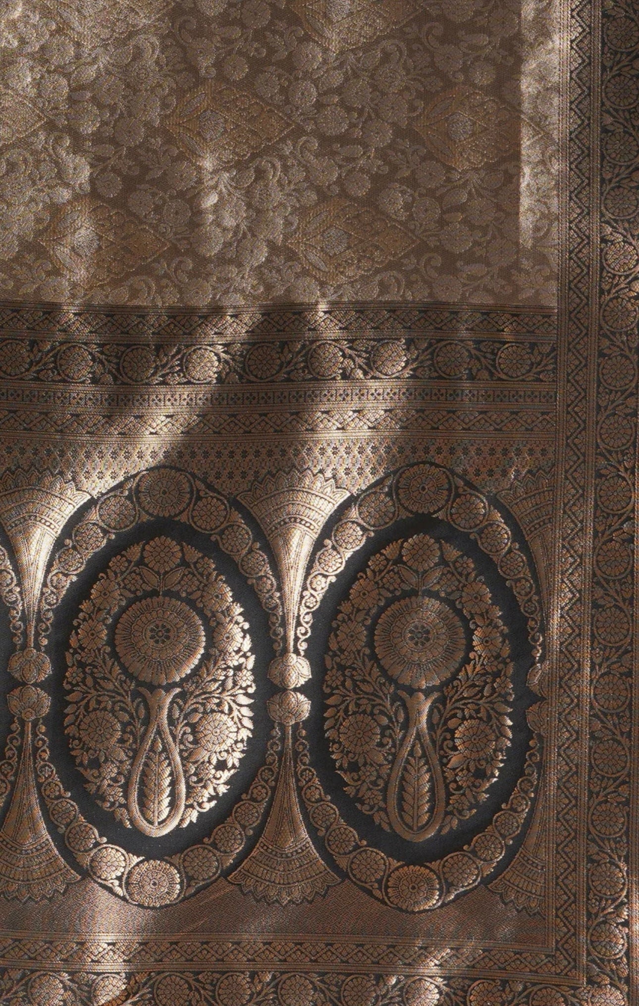 Black & Copper Kanjiwaram