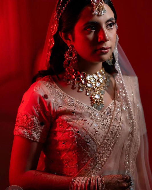 Turquoise Kundan set