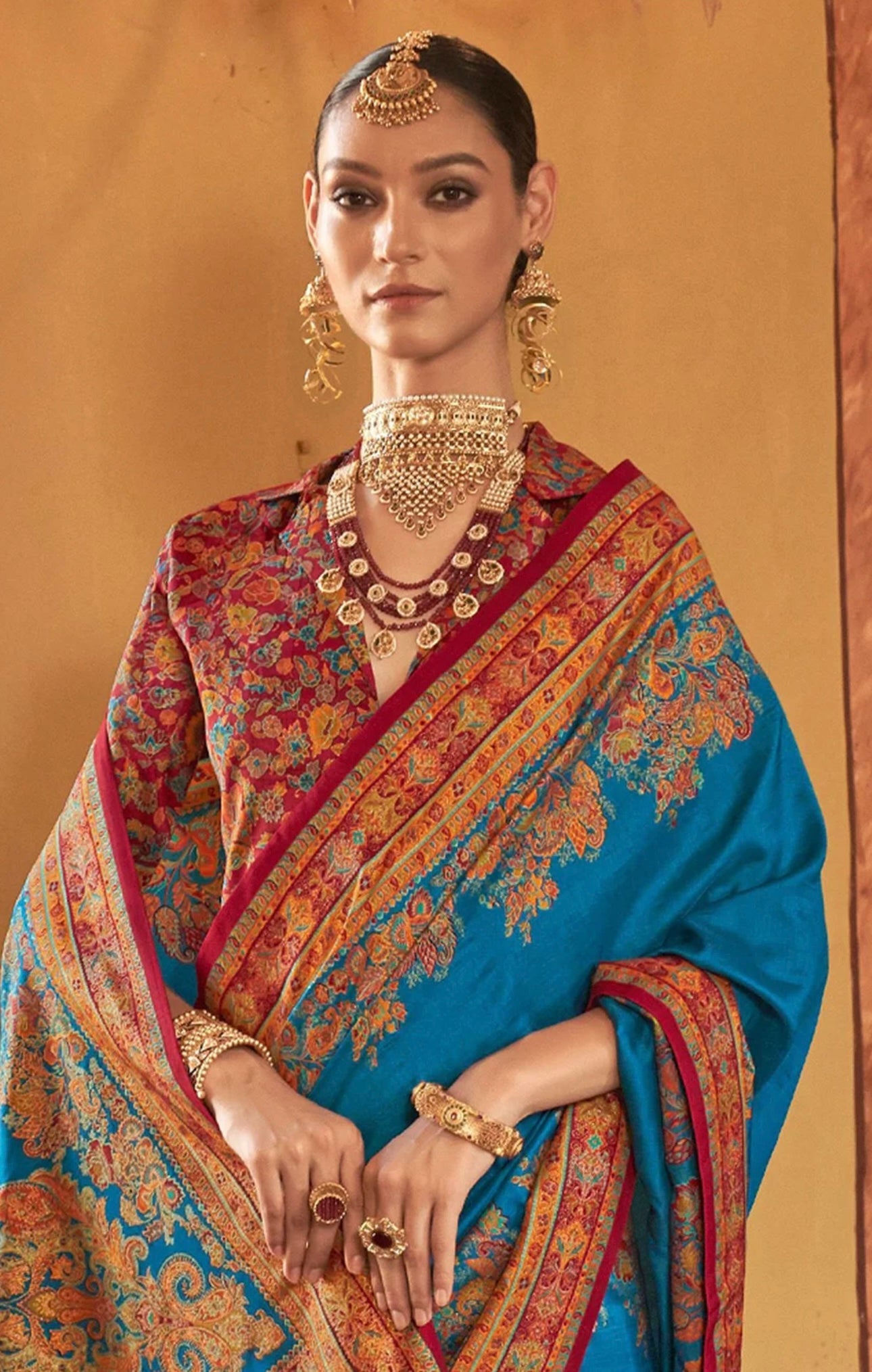 Blue Kani Silk Saree