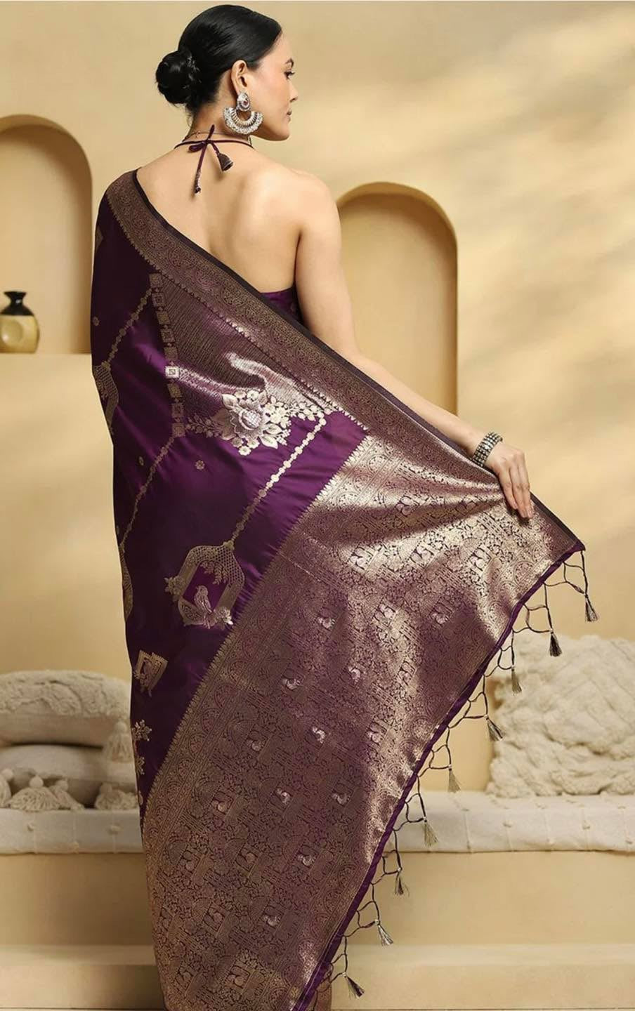 Purple Artisti Saree