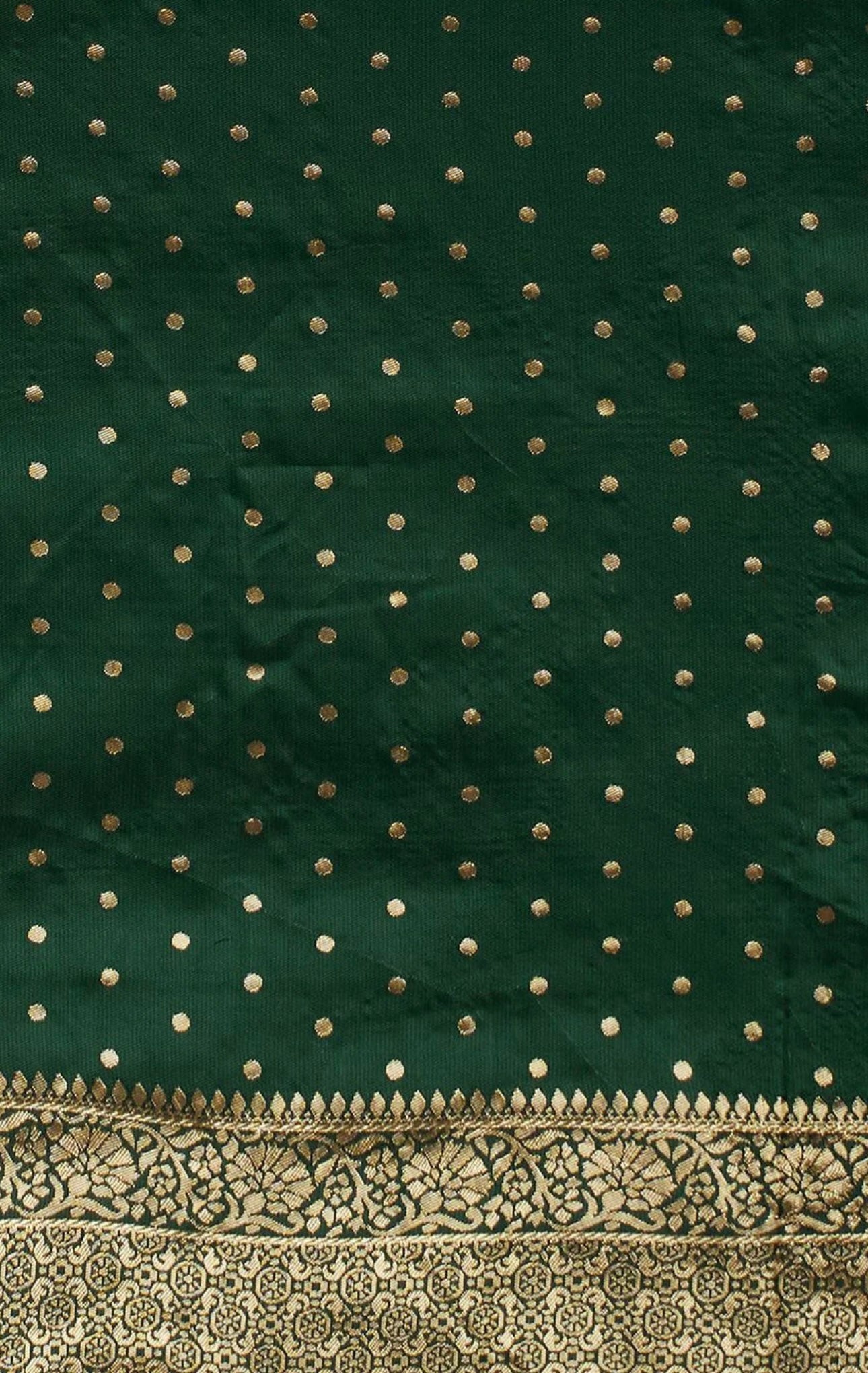 Bottle green boota kanjiwaram
