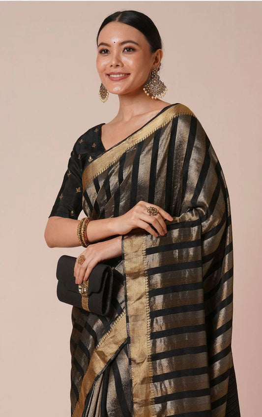 Black Gold Striped