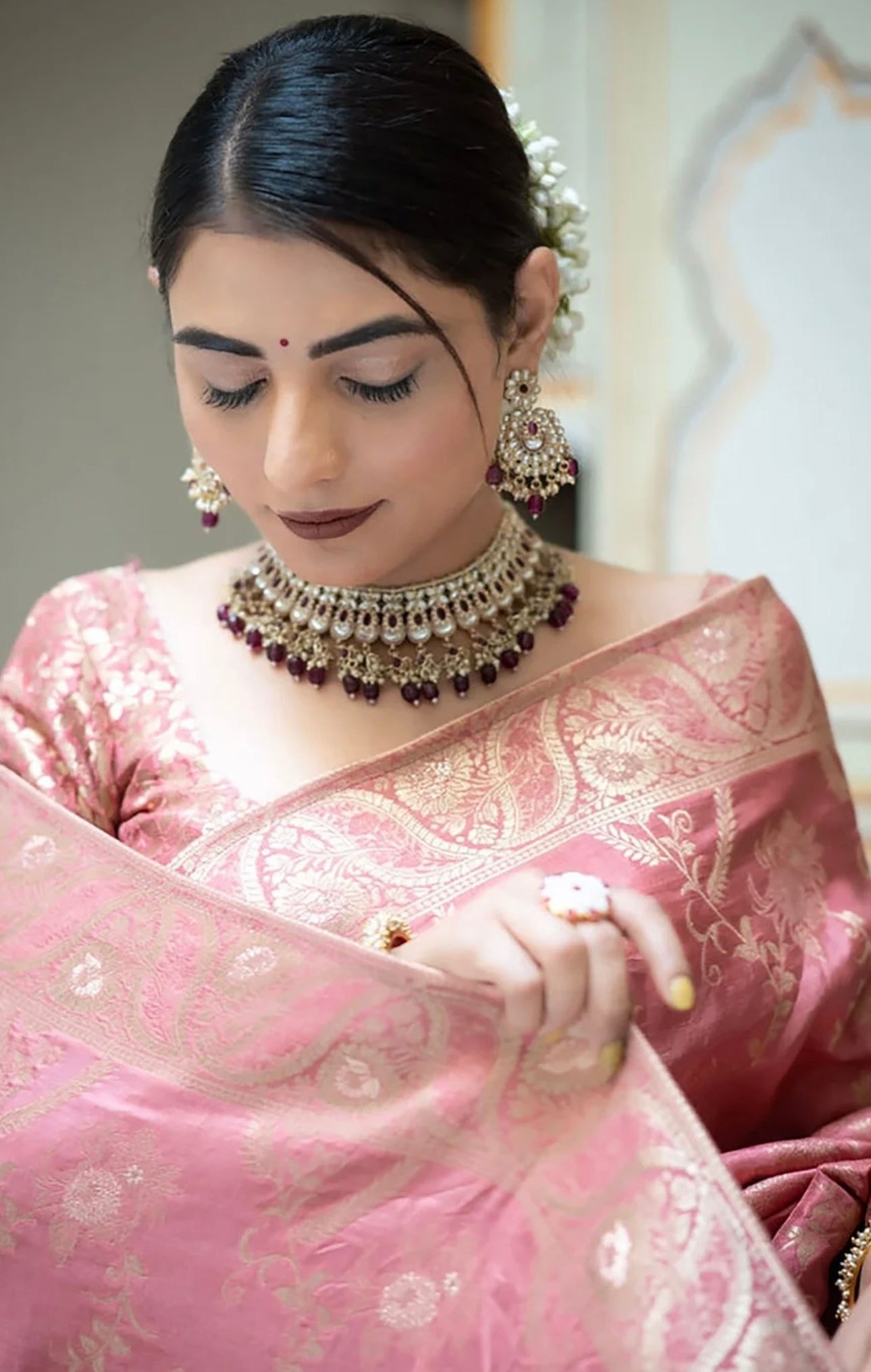 Baby Pink Banarasi