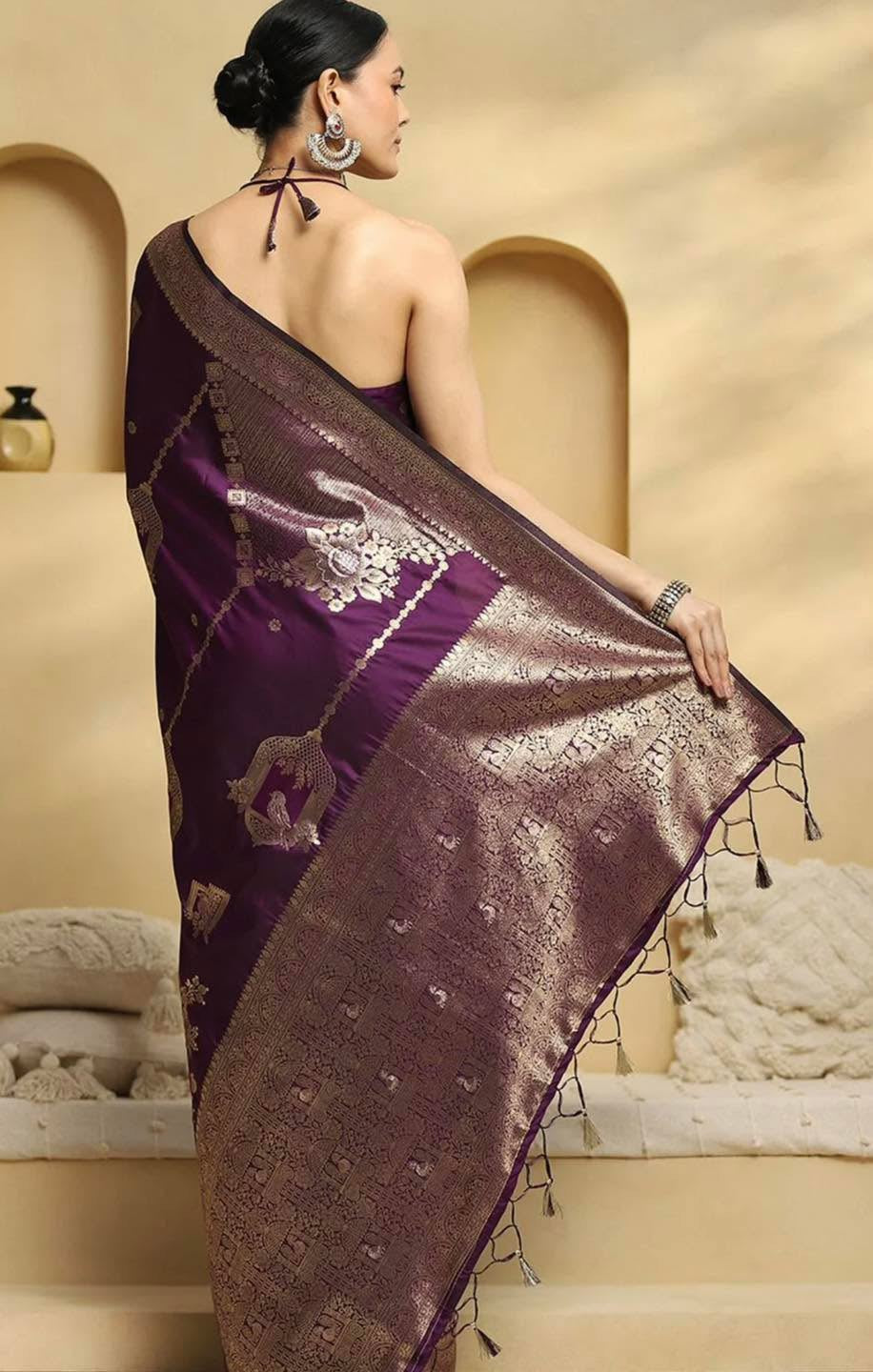 Purple Artisti Saree