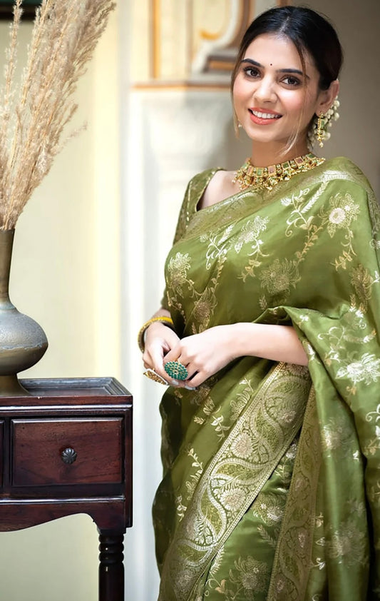 Pastel Green Banarasi