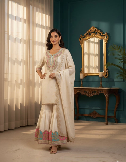 White Salwar Kameez