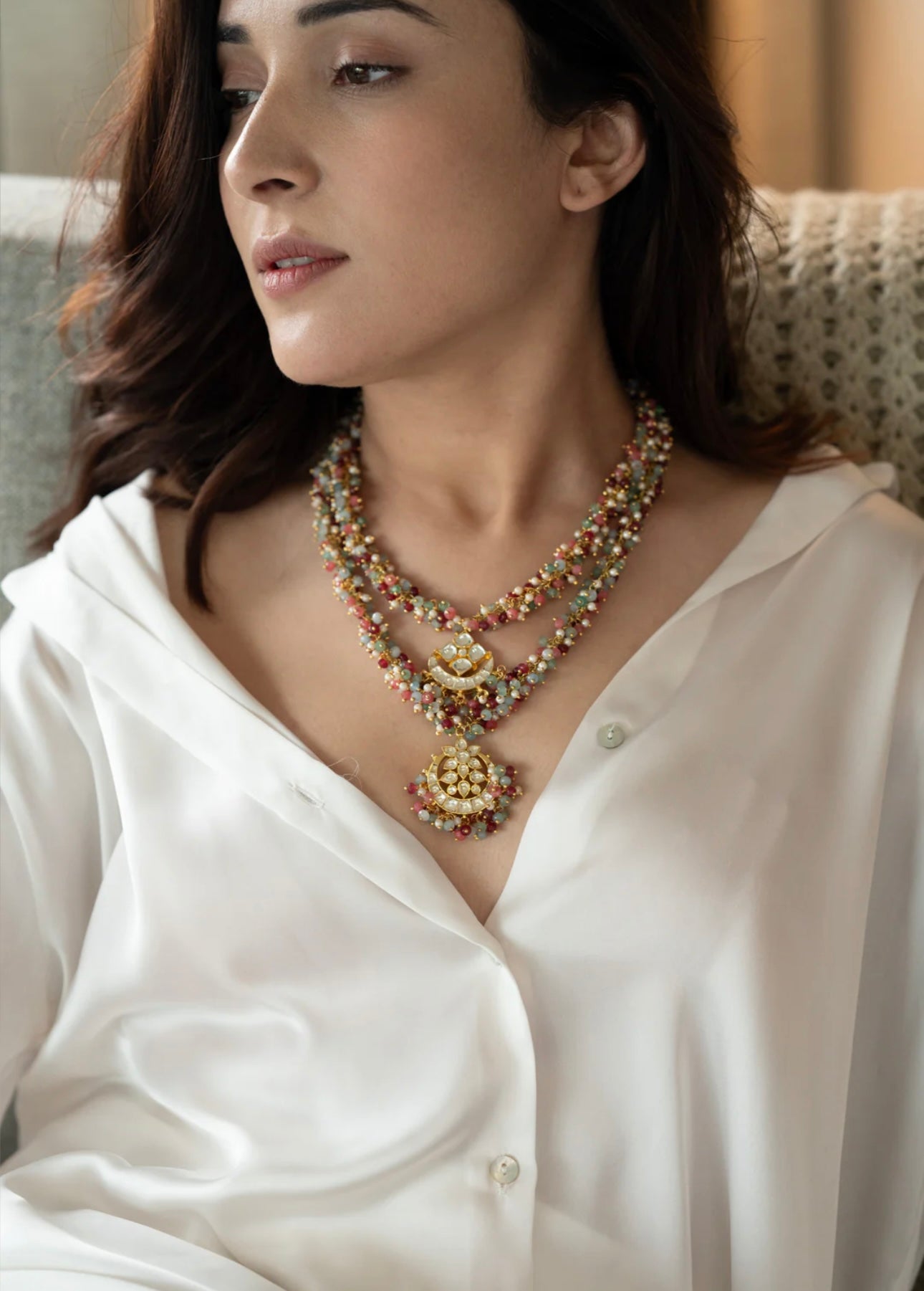 Ivory Multigem Necklace