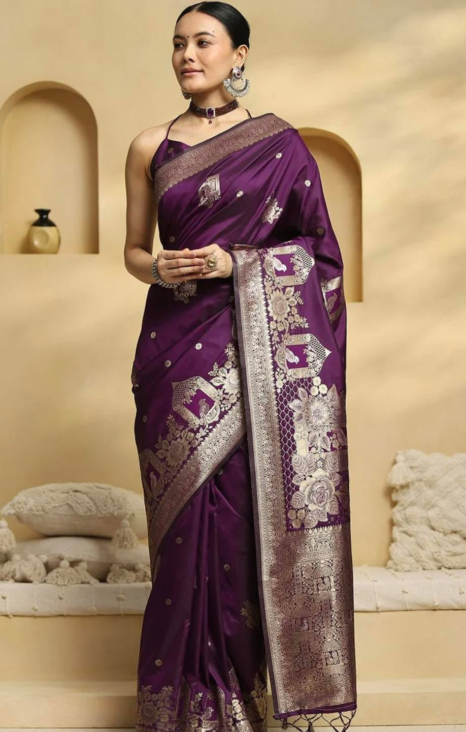 Purple Artisti Saree