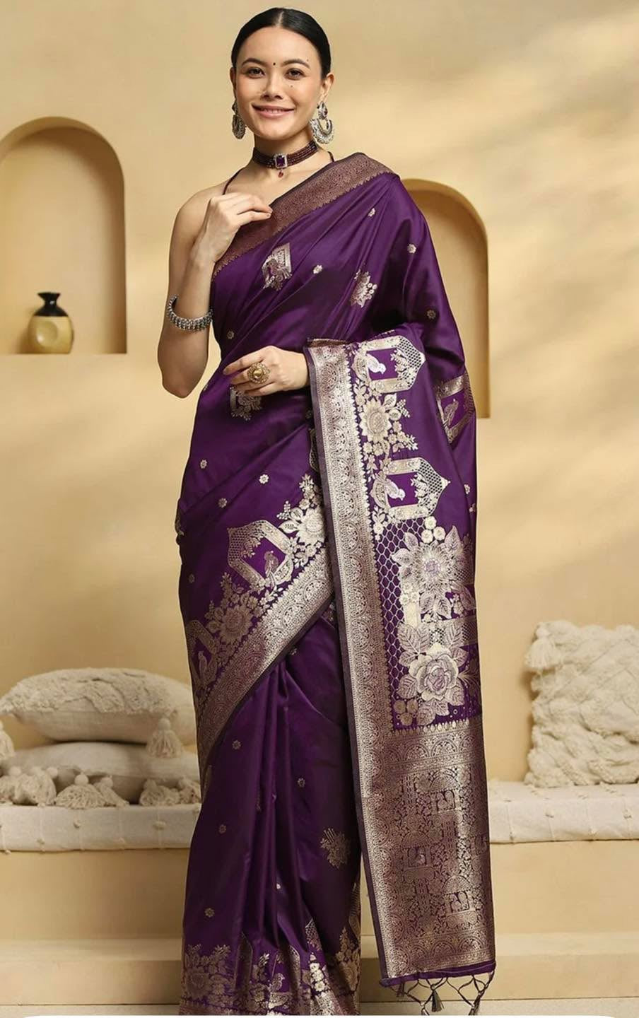 Purple Artisti Saree