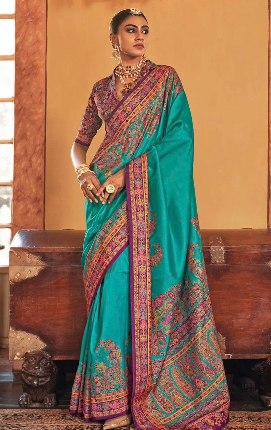 Torquoise Kani Silk