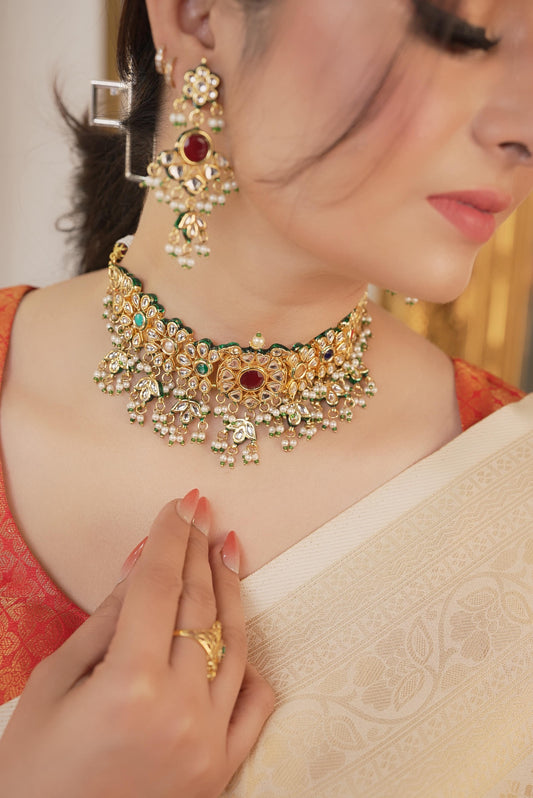Navratna Gold Choker