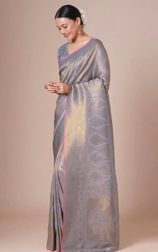 Metallic Kanjeevaram Saree