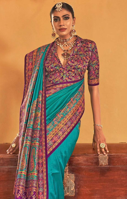 Torquoise Kani Silk
