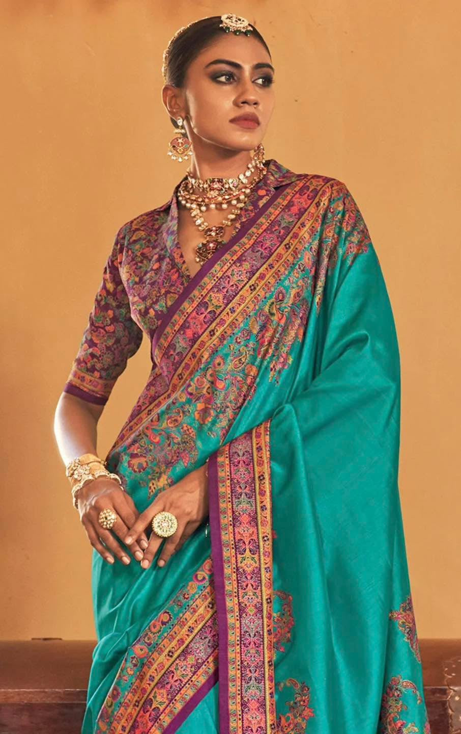 Torquoise Kani Silk