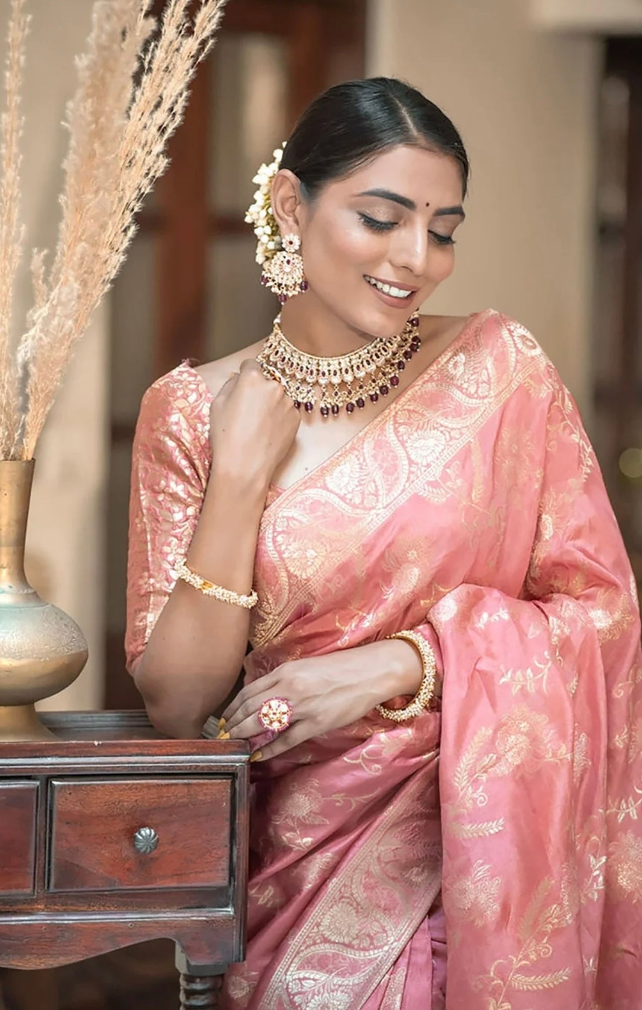 Baby Pink Banarasi