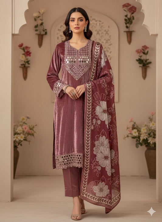 RoseGold Salwar Set