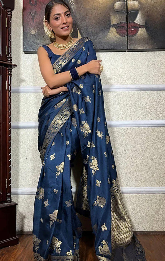 Ekectric Blue Saree
