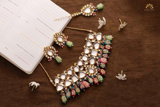 Multicolor Bridal afreen set