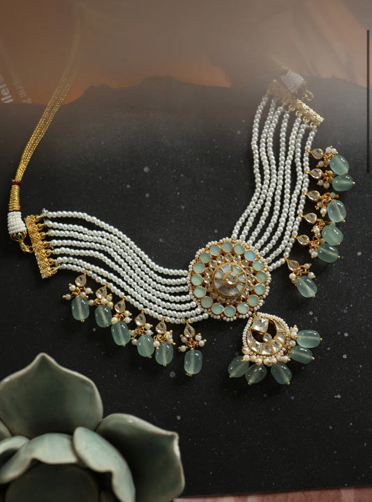 Alena Mint Green Choker